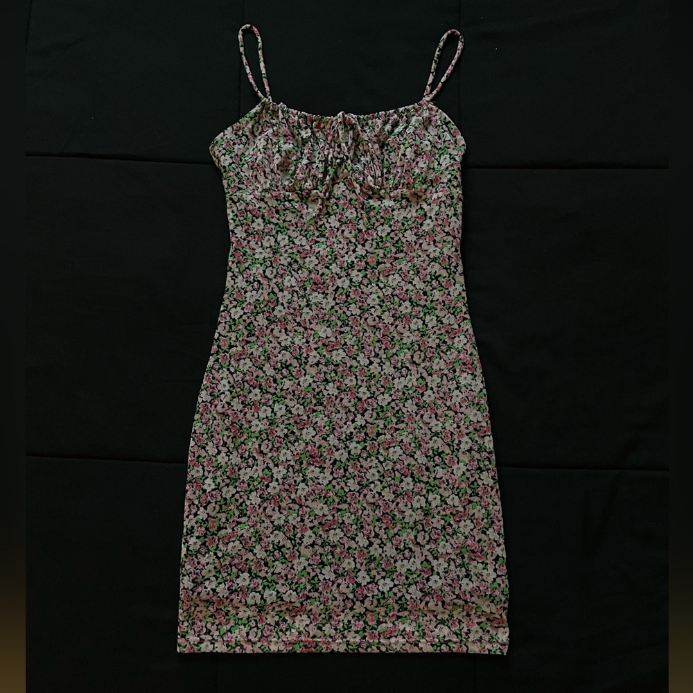 Liz & Sara green and pink floral dress